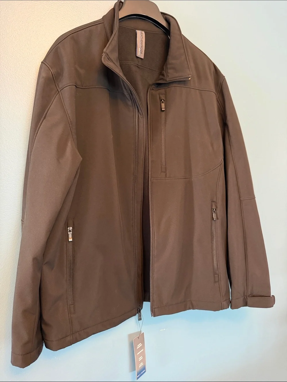 Men's weatherproof  black Softshell Jacket - Classic Casual Coat
